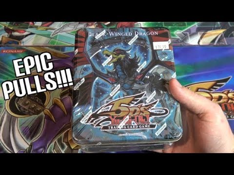 EPIC PULLS! Yugioh 5D's Black-Winged Dragon 2010 Collectible Tin Opening