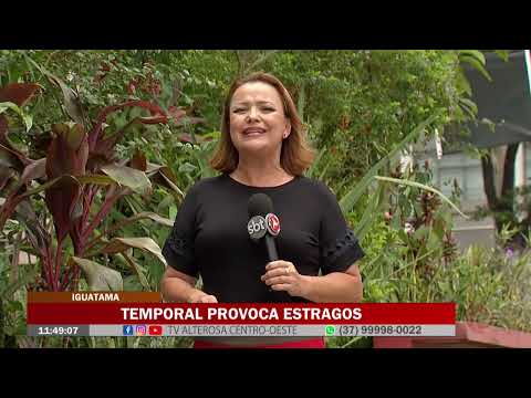 Iguatama: Temporal provoca estragos