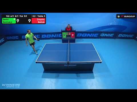 18:00 Serhii Zavinskyi - Dmytro Batiuk 05.09.2023 TT Euro.Cup Ukraine Professional. TABLE 3