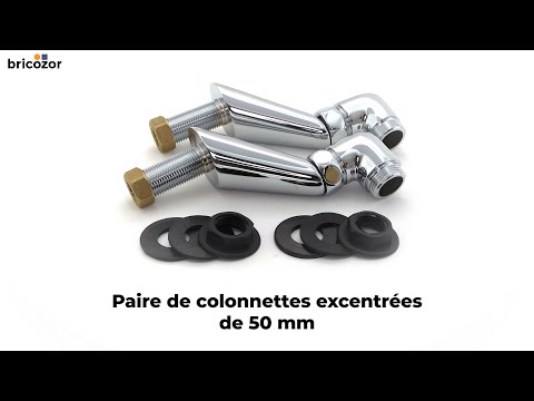 Paire de colonnettes excentrées de 50 mm ANQUIER