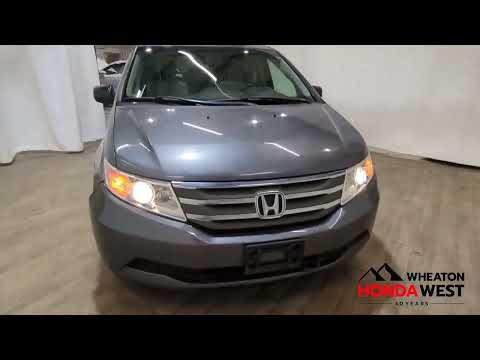2011 Honda Odyssey EX-L with Rear Entertainment System in Gray for sale at Wheaton Honda West in Calgary, AB