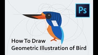How To Draw Geometric Illustration of Bird - Tutorial Photoshop