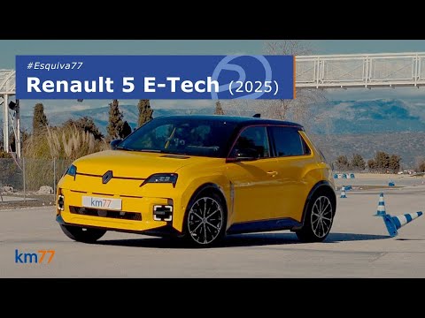 Renault 5 E-TECH 2025 – Maniobra de esquiva (moose test) y eslalon | km77.com
