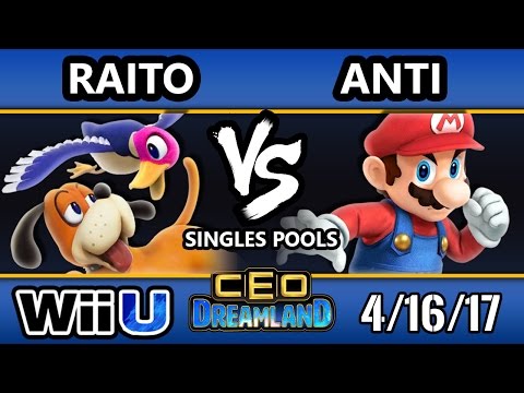 CEO Dreamland 2017 Smash 4 - Raito (Duck Hunt) Vs. IMT | ANTi (Cloud/Mario) SSB4 Pools