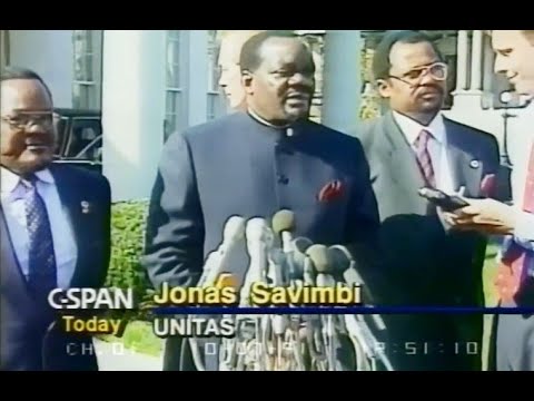 Dr. Jonas Savimbi em Washington D.C. [10/07/1991]