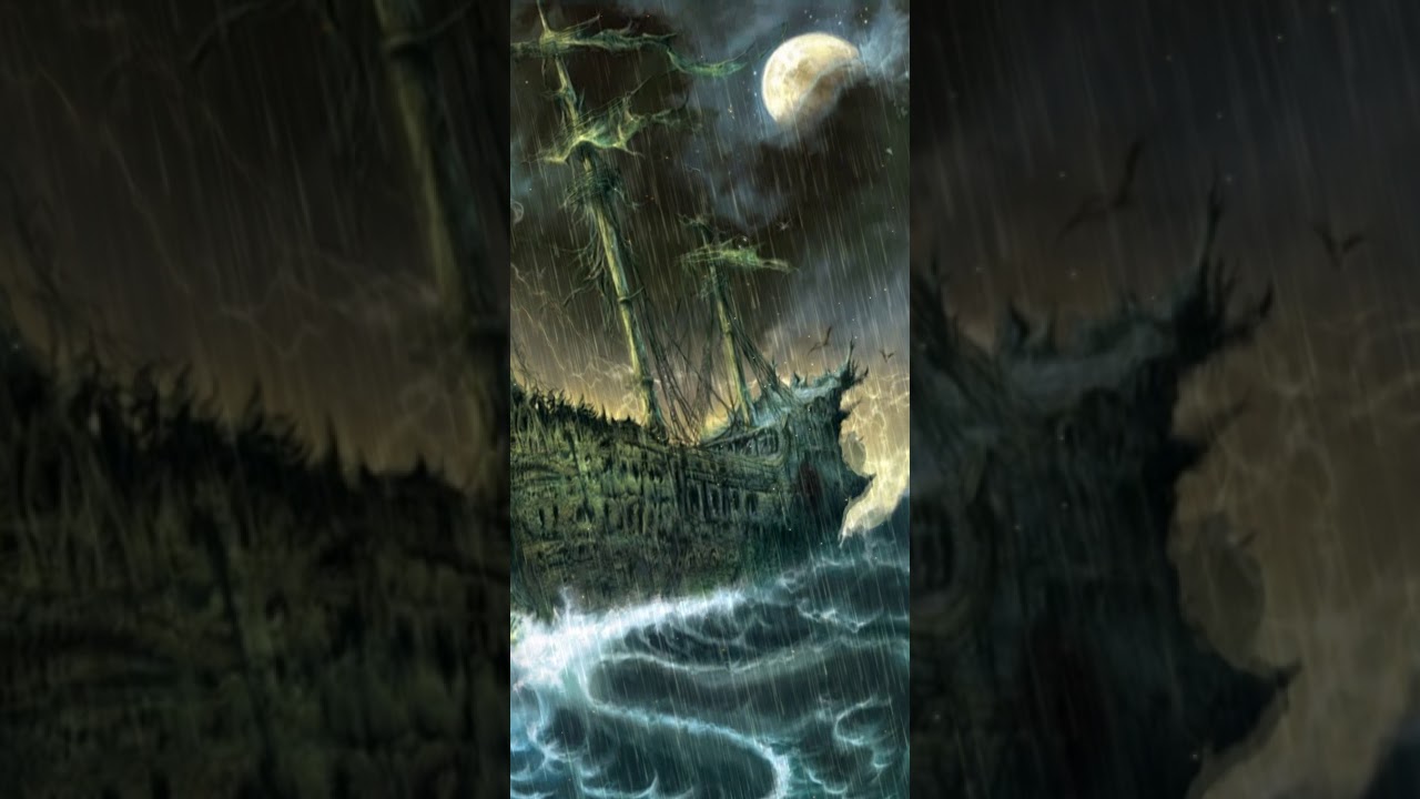 Pirate ship wallpaper live | Ocean Waves And Thunderstorm | Ocean With Pirate Ship