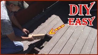 Deck Repair  - How To Replace A Rotten Section Of  Deck Board - Diy Easy