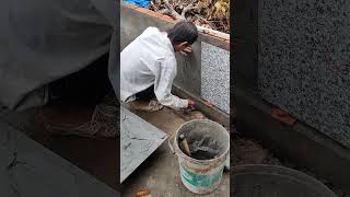 dán gạch tường hàng rào 60x60