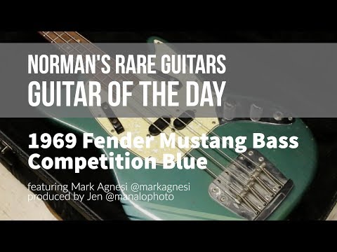 Norman's Rare Guitars - Guitar of the Day: 1969 Fender Mustang Bass Competition Blue