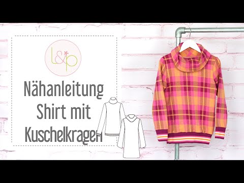 Nähanleitung lillesol Shirt mit Kuschelkragen - einen Kuschepulli aus Strickstoffen nähen