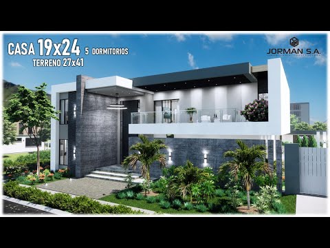 Modern House Design with 5 Bedrooms Family Home | 19x24m 2 Storey | Jorman HomeDesigns