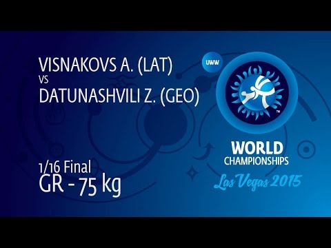 1/16 GR - 75 kg: Z. DATUNASHVILI (GEO) df. A. VISNAKOVS (LAT), 3-0