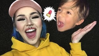 my 6 year old son did my makeup voiceover &amp; killed it obviously
