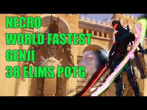 NECROS FASTEST GENJI GAMEPLAY - TOP 500 OVERWATCH SEASON 25