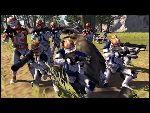 Captain Vaughn's 332nd Clone's Jungle Assault! - Men of War: Star Wars Mod Battle Simulator