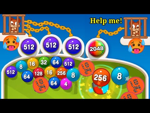 Ball Pop 2048 - pop it 2048 help the enemy cat