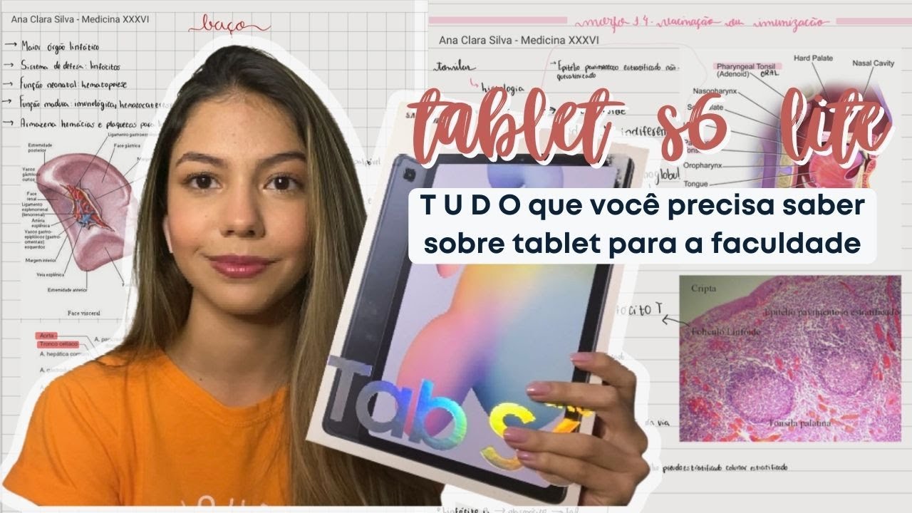 meu tablet para estudos na faculdade | unboxing tab S6 Lite Samsung ✨🤍