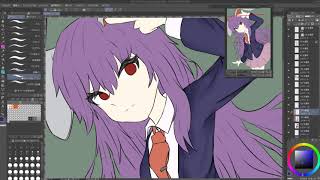 【メイキング動画】東方プロジェクトのイナバ描いてみた。【東方project】