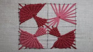 Wed Stitch  ||  Whipped Web Stitch  ||  Kadai Kamal stitch - Hand Embroidery