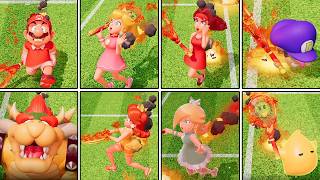 マリオテニスフィーバー 【Switch2】 全キャラ 火傷モーション集 まとめ ニンテンドースイッチ2