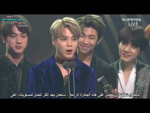 [Arabic Sub] 161116 BTS wins the Best Icon award