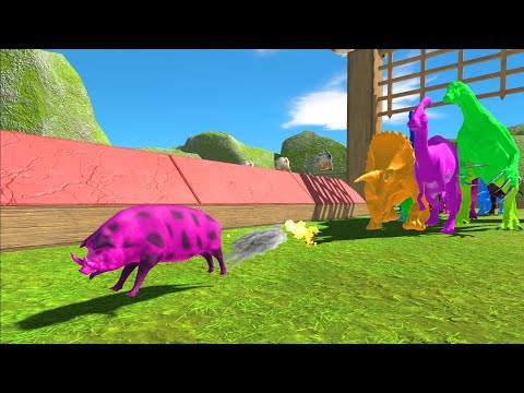 Race to get a eat PINK PIG #3 | Animal Revolt Battle Simulator