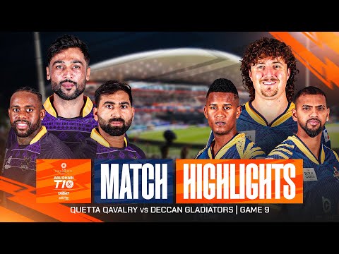 2025 Abu Dhabi T10 I Match 09 Highlights: Deccan Gladiators vs Quetta Qavalry | Season 9