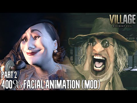 RESIDENT EVIL VILLAGE - 400% Facial Animations | Dimitrescu & Heisenberg Cutscene (MOD)
