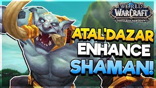 Atal'Dazar DUNGEON as Enhance Shaman - LOGS INCLUDED! - Battle for Azeroth ALPHA