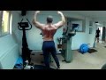 Bodybuilder flexing Spartan Muscle 196 pounds of lean muscles !!