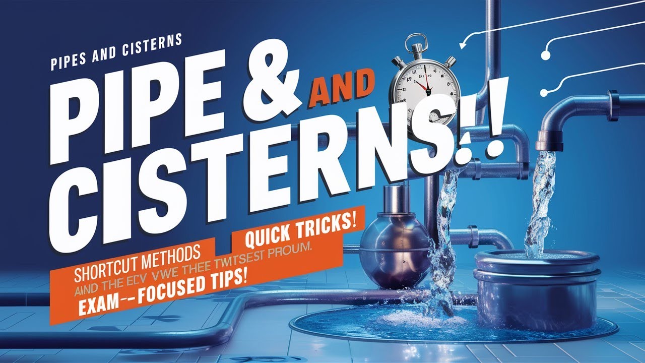 Pipes and Cistern full concept in one video 🔥Important questions of pipe and cistern #aptitude