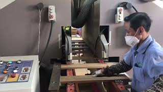 Máy cắt phay 2 đầu + Bào 4 mặt 6 trục | chuyền làm ván sàn | Woodmaster