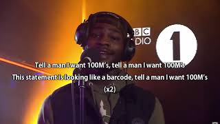 Dave - 100M&#39;s/Samantha/No Words Medley LYRICS with video