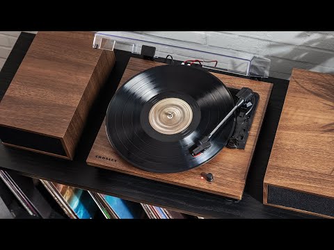 Crosley CR7502A-WA Riff 3-Speed Record Player With Speakers - Walnut-NEW image 12