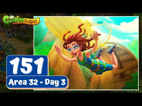 Gardenscapes Story - Part 151 - Area 32 - Day 3 - Gameplay