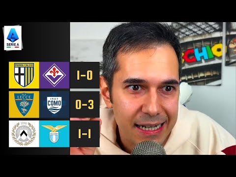🧐 ABBUFFATA‼️ PARMA-FIORENTINA 1-0, LECCE-COMO 0-3 e UDINESE-LAZIO 1-1