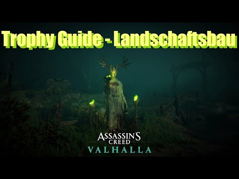 Assassins Creed Valhalla Trophy Guide Landschaftsbau Siedlung Trophäe deutsch AC Objekte Location