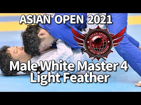 Male White Master 4 Light Feather / ASJJF ASIAN OPEN JIU JITSU & NO-GI CHAMPIONSHIP 2021