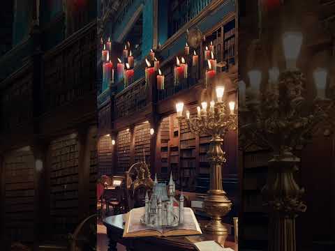 📖 Magic Library ✨ #ambience #cozyfantasy #harrypotter #harrypotterambience #magic #fantasy #books