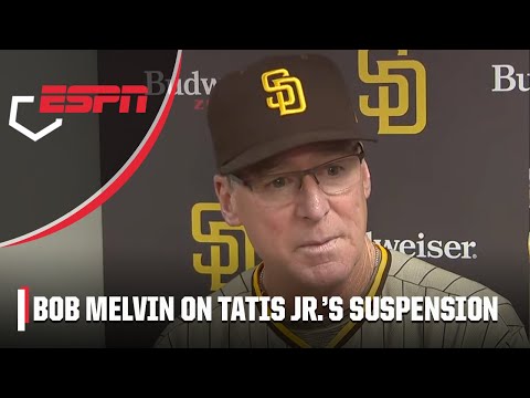 Bob Melvin on Fernando Tatis Jr.'s suspension: Everybody's STUNNED | MLB on ESPN