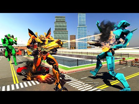 Flying Limo Police Helicopter Car Robot Games#22