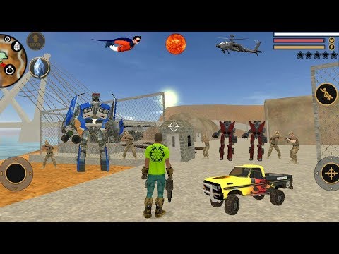 Vegas Crime Simulator (Vegas Hero Fight Car Robot on Army Based)🚗Robot Car Capture Milta Power - HD