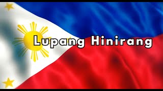 Lupang Hinirang Pambansang Awit Philippine National Anthem Lyrics