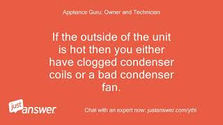 Refrigerator is not cooling — Kenmore elite model #