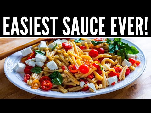 NO-COOK Cherry Tomato Pasta | Quick, Easy, and SO GOOD!