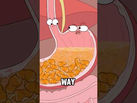Why does eating too much lead to esophageal cancer?#animation #funny #shorts