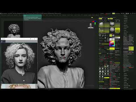 zbrush bust sculpting of  Julia Garner