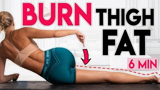 BURN THIGH FAT ﻿🔥 Slim & Tone Back of Legs Exercises | 6 min Workout