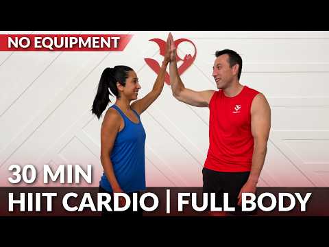 30 Min Cardio HIIT Workout for Fat Loss - Full Body Bodyweight HIIT without Weights No Equipment