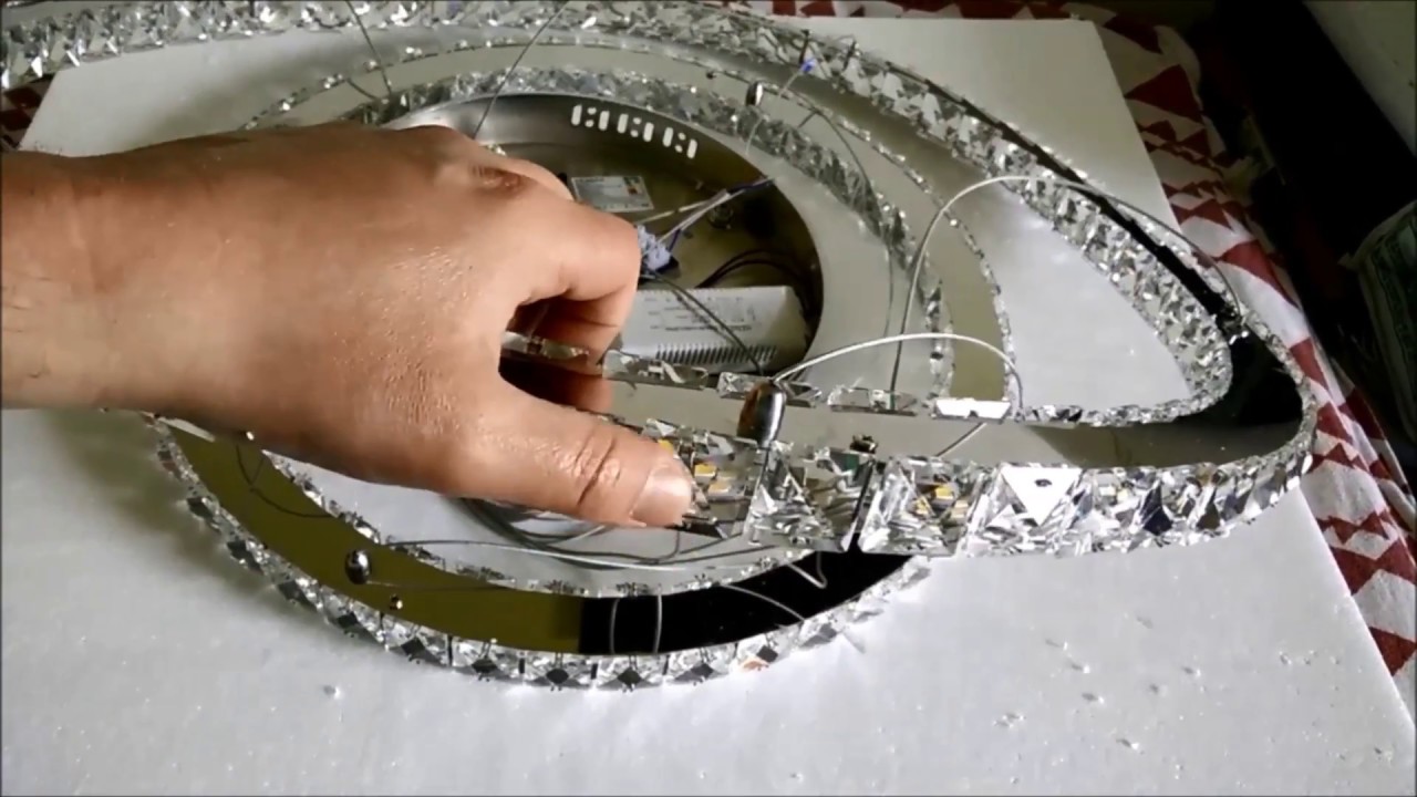 Watch video The LED Circle Suspension Crystal Pendant Light 3 Rings - cheerhuzz Now The LED Circle Suspension Crystal Pendant Light 3 Rings - cheerhuzz